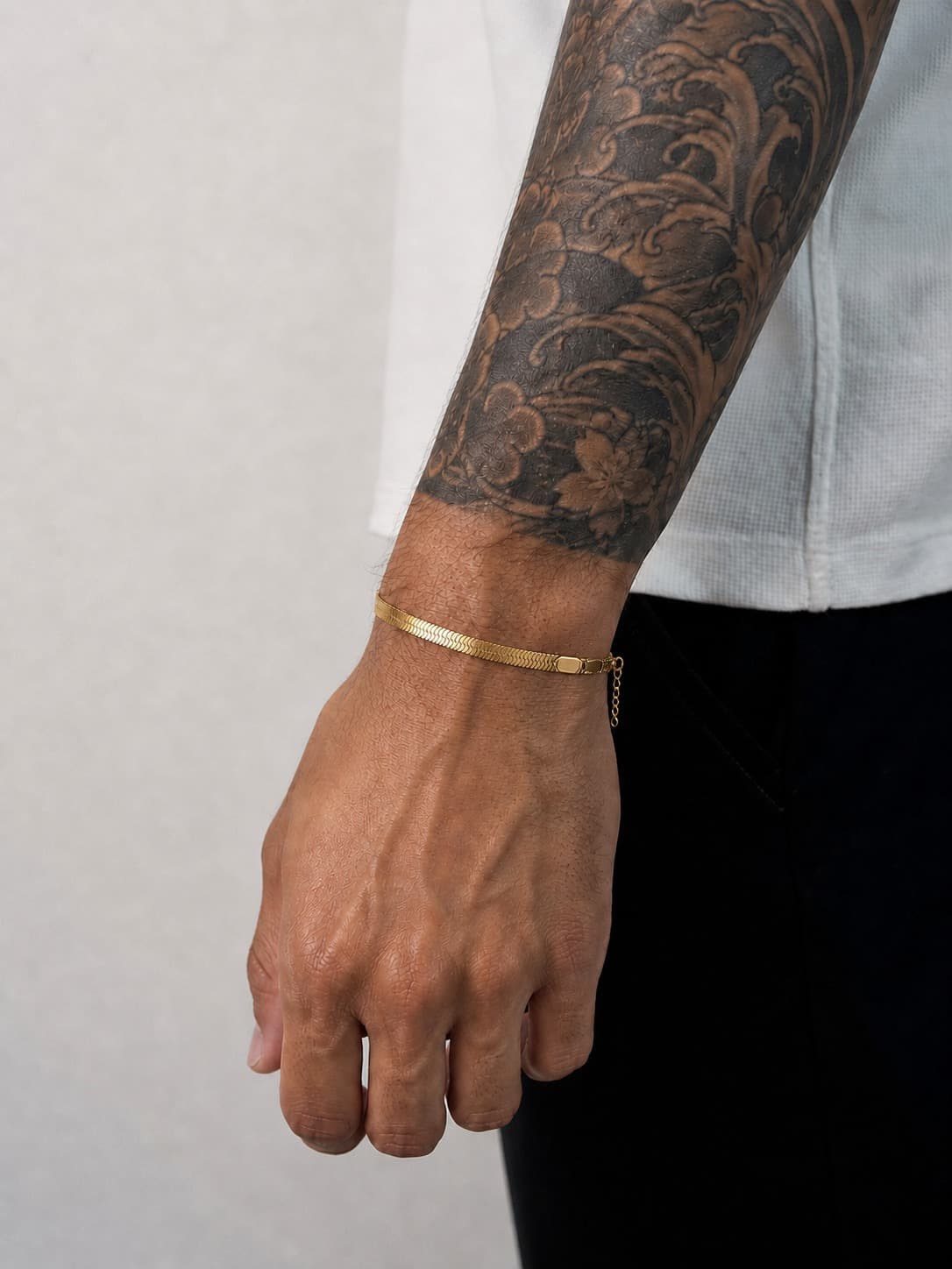 Snake Chain Or getragen